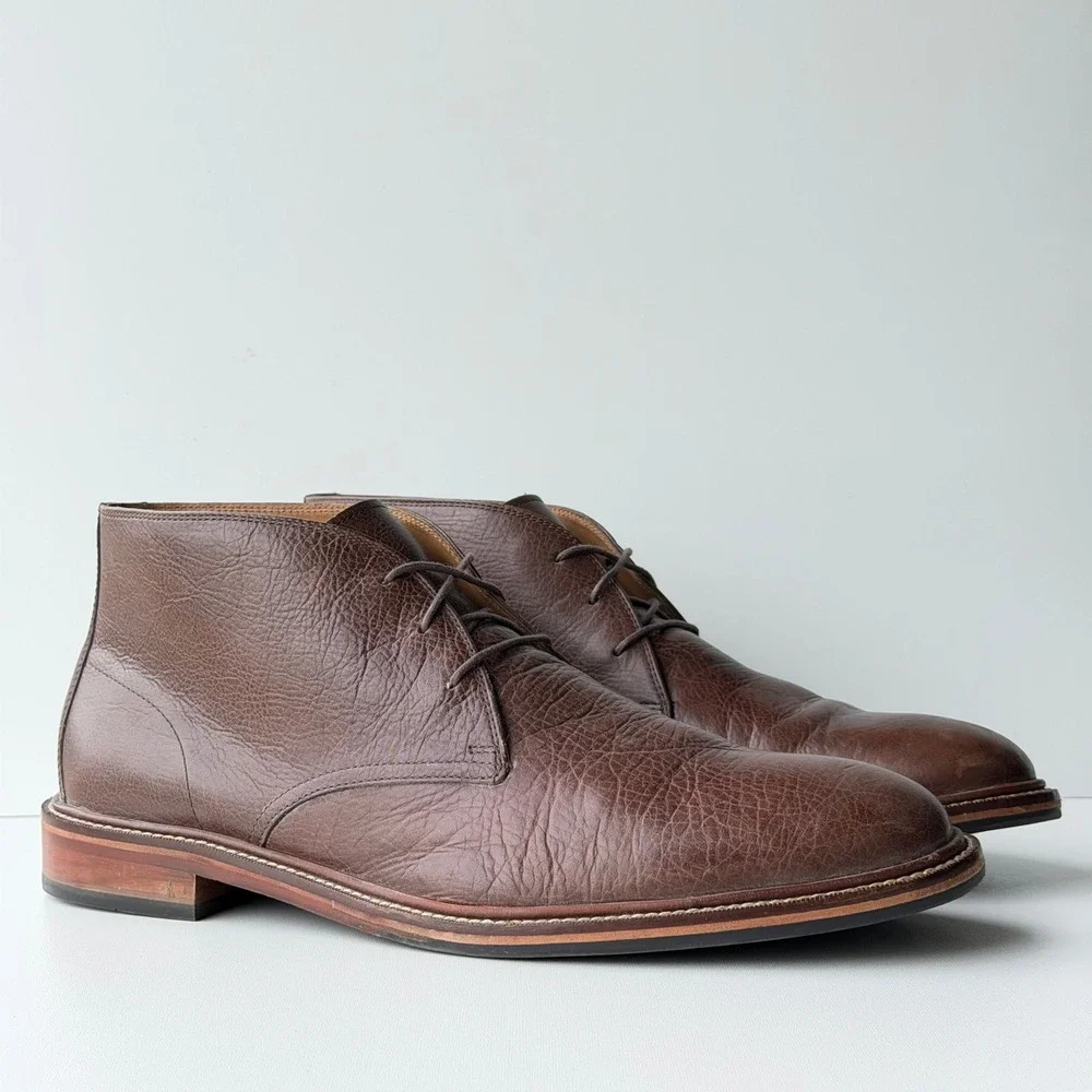 Cole Haan Chukka Boots Men 13 Brown Leather Lace Up Dress Shoes Heritage Preppy
